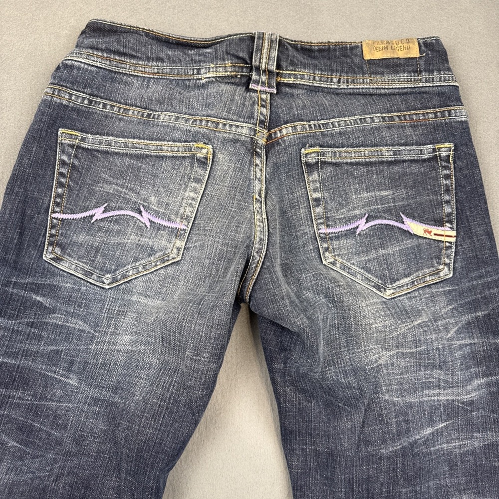 Parasuco Jeans Women's 26/28 BOOT  Outdoor Denim Blue TAILORED ZIPPERED POCKETS